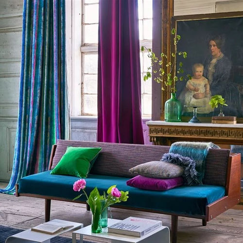 Обивочная ткань - VARESE II - DESIGNERS GUILD - для штор / однотонная / из хлопка