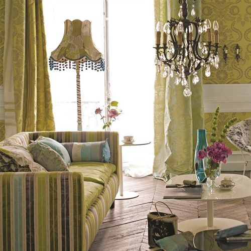 Обивочная ткань - ROQUELAIRE - DESIGNERS GUILD - для штор / для жалюзи / в полоску