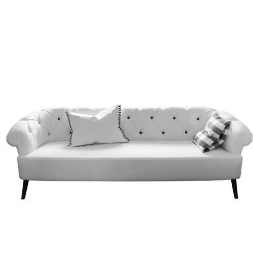 Диван честерфилд - BUTTON - DESIGNERS GUILD - из ткани / белый / 2 места