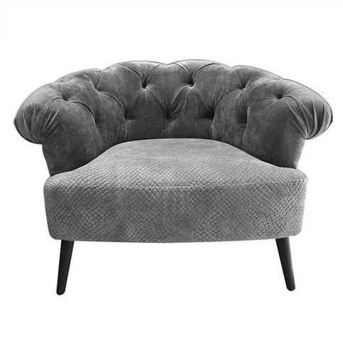 Кресло честерфилд - BUTTON - DESIGNERS GUILD - из бархата / обитое