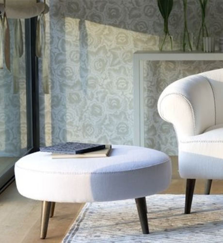Современная оттоманка - STITCH - DESIGNERS GUILD - честерфилд / из ткани / обитая