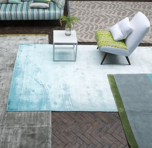 Современный ковер - EBERSON AQUA - DESIGNERS GUILD - однотонный / из шерсти / прямоугольный