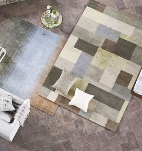 Современный ковер - BARCHESSA SLATE - DESIGNERS GUILD - геометрический / из вискозы / прямоугольный