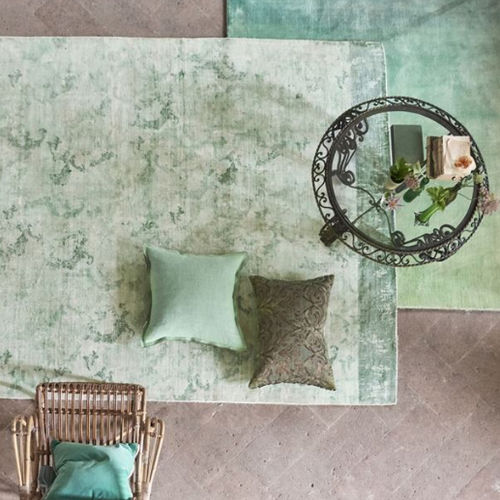Современный ковер - LA ROTONDA PALE AQUA - DESIGNERS GUILD - с рисунком / из вискозы / прямоугольный
