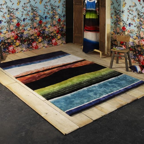 Современный ковер - TEMPERA - DESIGNERS GUILD - в полоску / из шерсти / прямоугольный