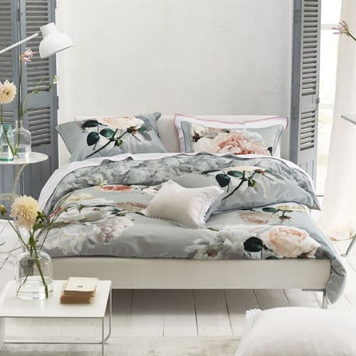 Постельное белье из хлопка - PEONIA GRANDE ZINC - DESIGNERS GUILD