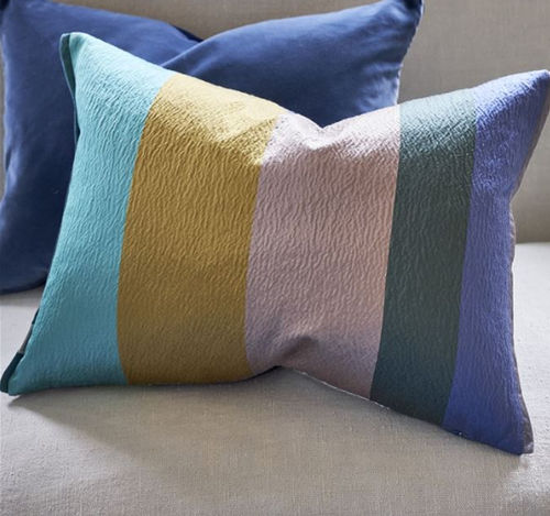 Прямоугольная подушка - SAARIKA - DESIGNERS GUILD - в полоску / из хлопка / многоцветная