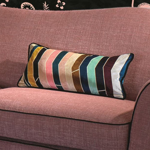 Прямоугольная подушка - PIETRA DURA - DESIGNERS GUILD - в полоску / из хлопка / многоцветная