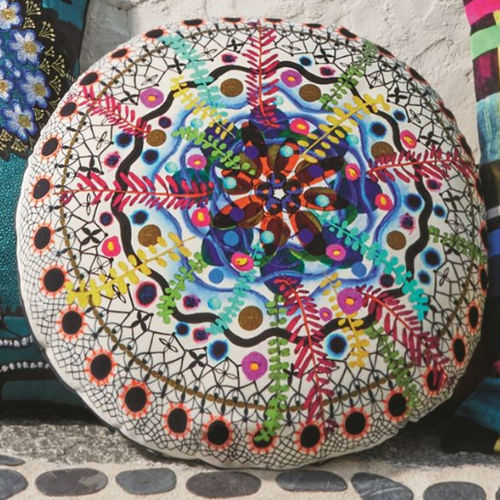 Круглая подушка - ROSETTA - DESIGNERS GUILD - с рисунком / многоцветная