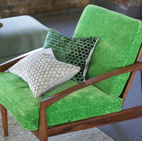 Обивочная ткань - CARTOUCHE  - DESIGNERS GUILD - для штор / с рисунком / из полиэстера
