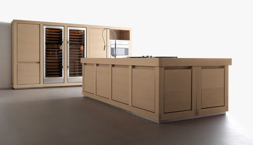 Современная кухня - Wood 100% - EFFETI INDUSTRIE - из каштана / островного типа / без ручки