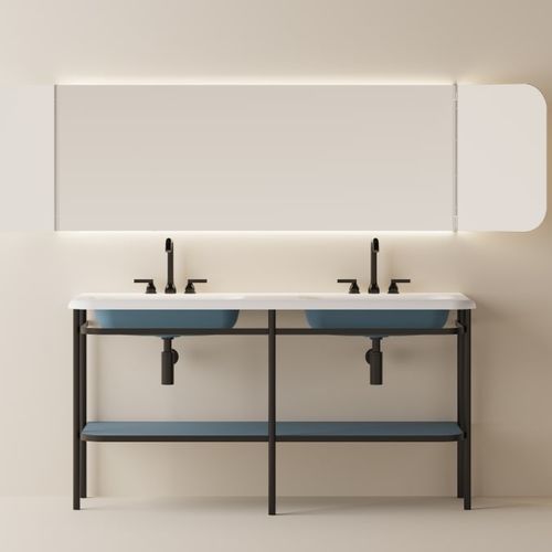 Раковина с консолью - Ottocento - AGAPE - из Solid Surface / с умягчителем воды / на заказ