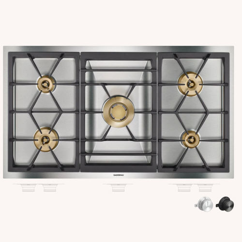 Газовая варочная панель - VG491115F - GAGGENAU - 5 конфорок / встраиваемая / с поворотными регуляторами