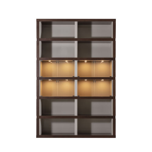 Модульный книжный шкаф - MODULO MOD 206.00.08.08 - GALIMBERTI NINO - высокий / современный / из дерева
