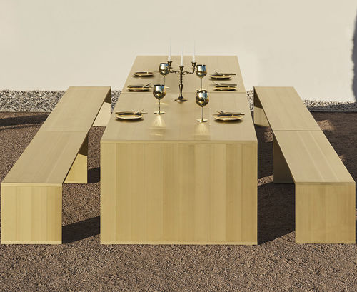 Современная скамейка - GB MODULAR - GANDIA BLASCO - из анодированного алюминия / без спинки / без подлокотников