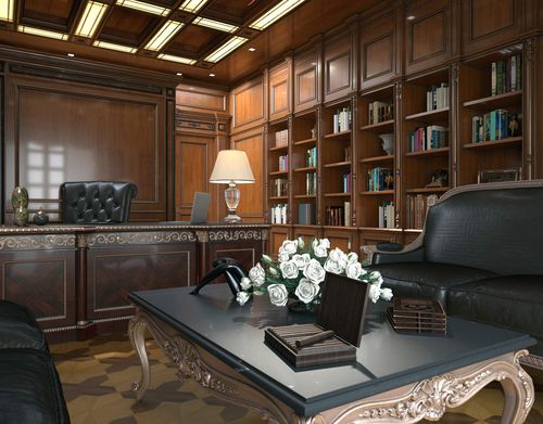 Напольный рабочий стол - Lo Studio - The studyroom - Santo Passaia Furniture - классический / из дерева / для профессионального использования