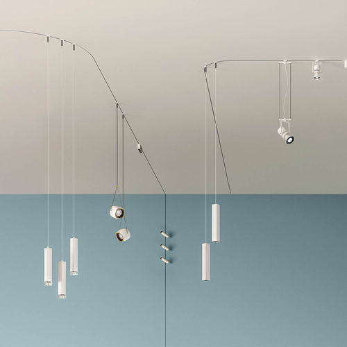 Светильник на кабеле LED - FILORAIL POWERLINE - iGuzzini - круглый / линейный / цилиндрический
