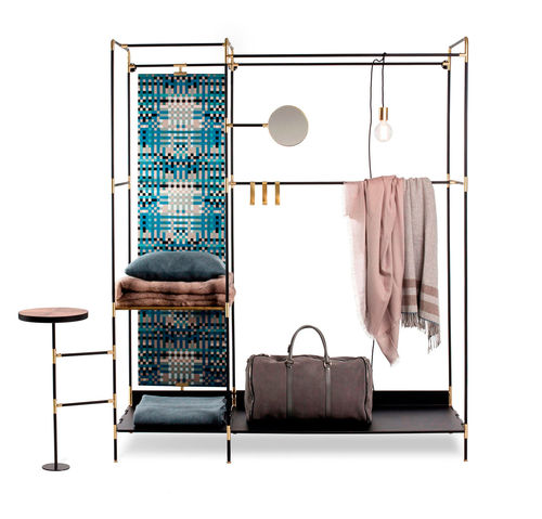 Современный стеллаж - PRET-A-PORTER - IVANO REDAELLI - из дерева / из стали / из окрашенной стали