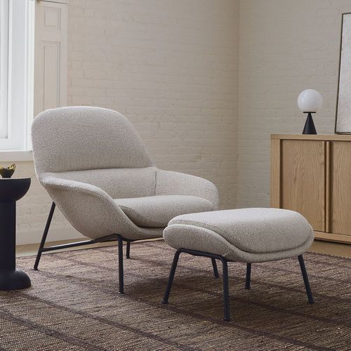 Современное кресло - Fillmore Mid-Century - West Elm - из ткани / из дерева / из металла