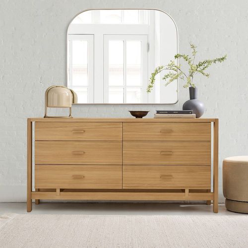 Современный комод - Ainsley - West Elm - из ели / с выдвижным ящиком / 6 выдвижных ящиков
