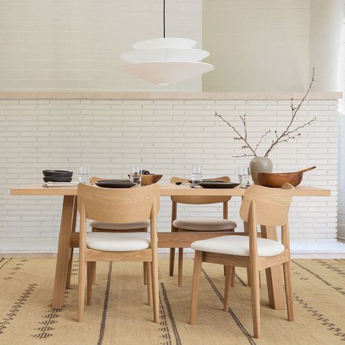 Современный обеденный стол - Putnam - West Elm - из фанерованной древесины / с основанием из фанеры / прямоугольный