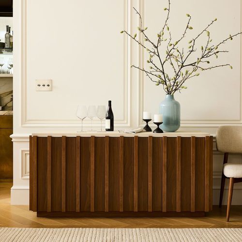 Современный буфет - Louis Media - West Elm - из орехового дерева / из фанерованной древесины / из цельной древесины
