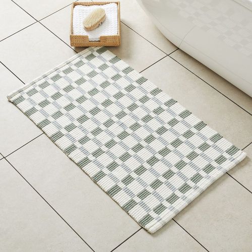 Коврик для ванной из хлопка - Square Ribbed - West Elm