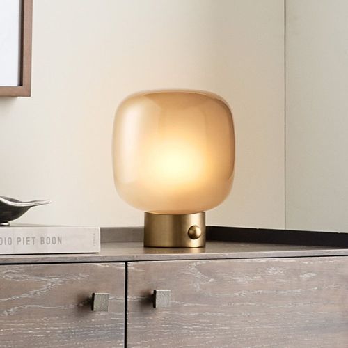 Настольная лампа - Lucca  - West Elm - из металла / из стекла / из ПВХ