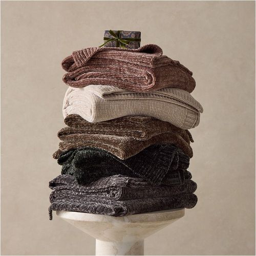 Покрывало из полиэстера - Luxe Chenille - West Elm