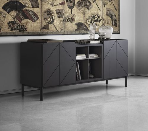 Современный буфет - PICA - BONTEMPI CASA - из дерева / из лакированного металла / черный