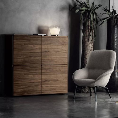 Буфет из дерева - PICA - BONTEMPI CASA - из лакированной древесины / из лакированного металла / из стекла