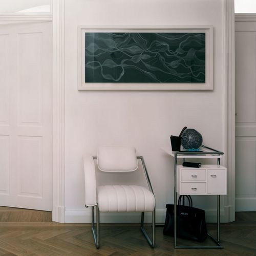 Современный вспомогательный столик - PETITE COIFFEUSE - CLASSICON - из МДФ / с основанием из стали / квадратный
