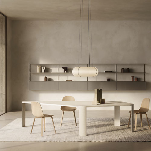 Современный стол - BONNET - MDF Italia - из композита / с основанием из металла / прямоугольный