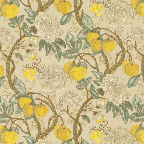 Обивочная ткань - KUMQUAT - TOILES DE MAYENNE - для штор / для жалюзи / в цветочек