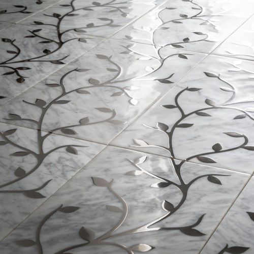 Плитка из мрамора - AGRA VINE BIANCO CARRARA - ARTISTIC TILE - полированная / рельефная / для интерьера