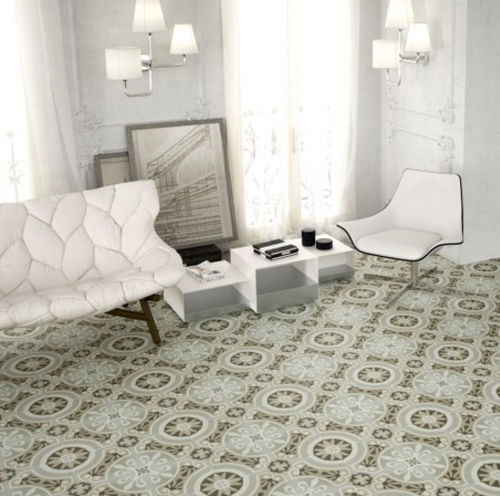 Плитка из керамогранита - HYDRAULIC GREY - ARTISTIC TILE - полированная / для интерьера / напольная