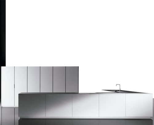 Современная кухня - TEXTURADO BLANCO  - MUEBLES DOCA - из дерева / из стекла / из фарфора