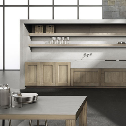 Современная кухня - TIMELESS CASTAÑER FERNOR - MUEBLES DOCA - из фанерованной древесины / из стекла / из камня