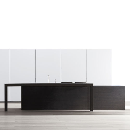 Современная кухня - CUSAN ROBLE 68 BUNOTTE BLANCO  - MUEBLES DOCA - из дерева / островного типа / лакированная