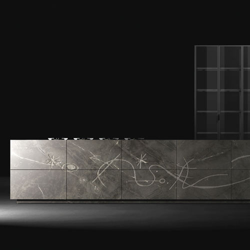 Современная кухня - LAVELET NEGRESCO  - MUEBLES DOCA - из натурального камня / островного типа / без ручки