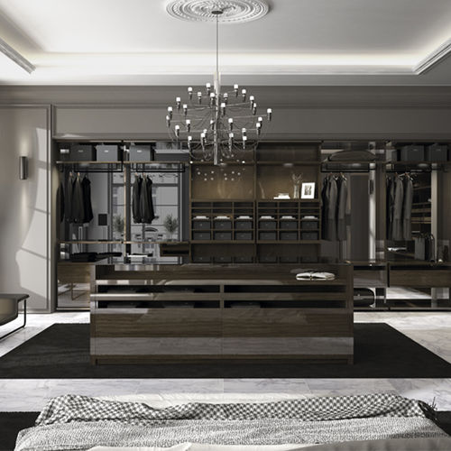 Навесная гардеробная - BARNA TINT BRILLO - MUEBLES DOCA - современная / из орехового дерева / из стекла