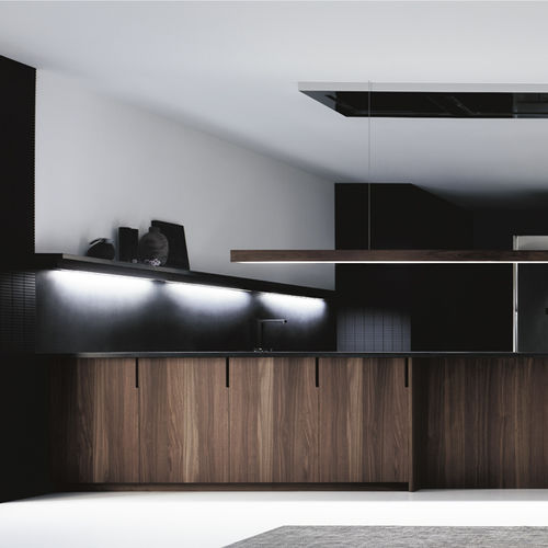 Современная кухня - BUNOTTE - MUEBLES DOCA - из орехового дерева / из стали / L-образная