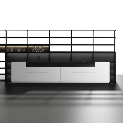 Современная кухня - ALBENS SEDAMAT  - MUEBLES DOCA - из стекла / из ламината / из фанерованной древесины