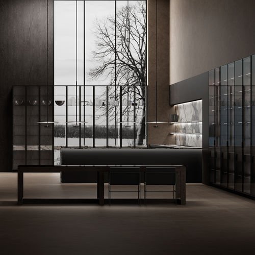 Современная кухня - BAKER - LUXURY STONE - MUEBLES DOCA - из ясеня / из стекла / из керамики