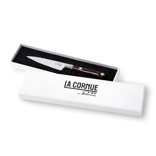 Нож для чистки овощей и фруктов с деревянной ручкой - LA CORNUE - со стальным лезвием