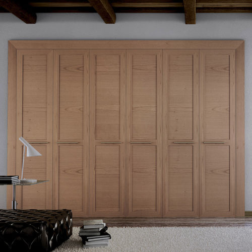 Современный шкаф для одежды - LESS - CARRE furniture - из дерева / с распашными дверями