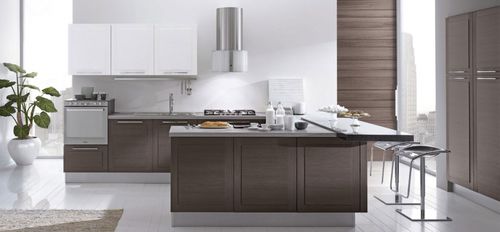 Современная кухня - MEDITERRANEA - BERLONI - из дерева / в форме U / с ручками