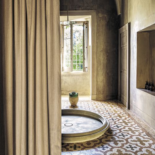 Ткань для штор - ANAHITA - Fischbacher 1819 - однотонная / из полиэстера / из Trevira CS®