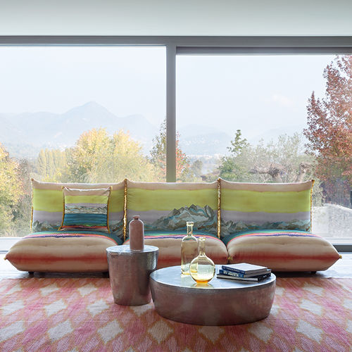 Обивочная ткань - PANORAMA - MISSONI HOME - с рисунком / из атласа / набивная