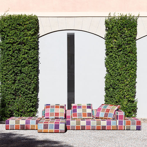 Обивочная ткань - DANCING FLOWERS - MISSONI HOME - в клетку / многоцветная / из Trevira CS®